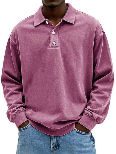 Classic Long-Sleeve Polo Shirt