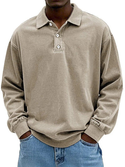 Classic Long-Sleeve Polo Shirt