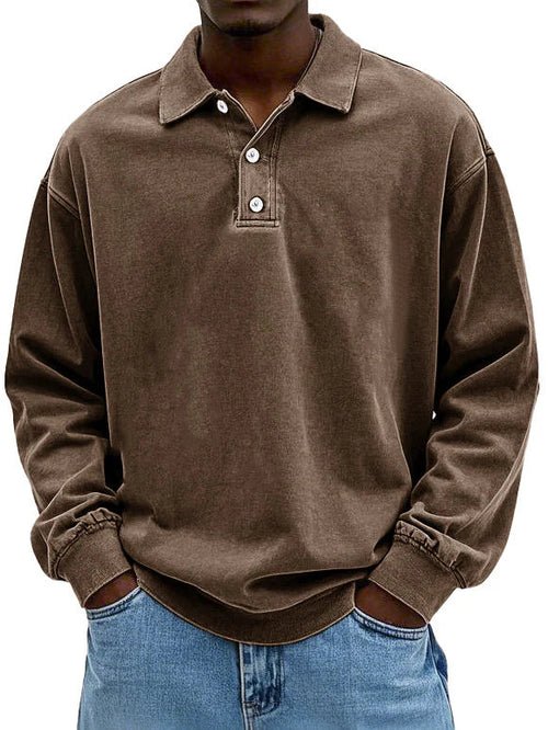 Classic Long-Sleeve Polo Shirt