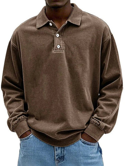 Classic Long-Sleeve Polo Shirt