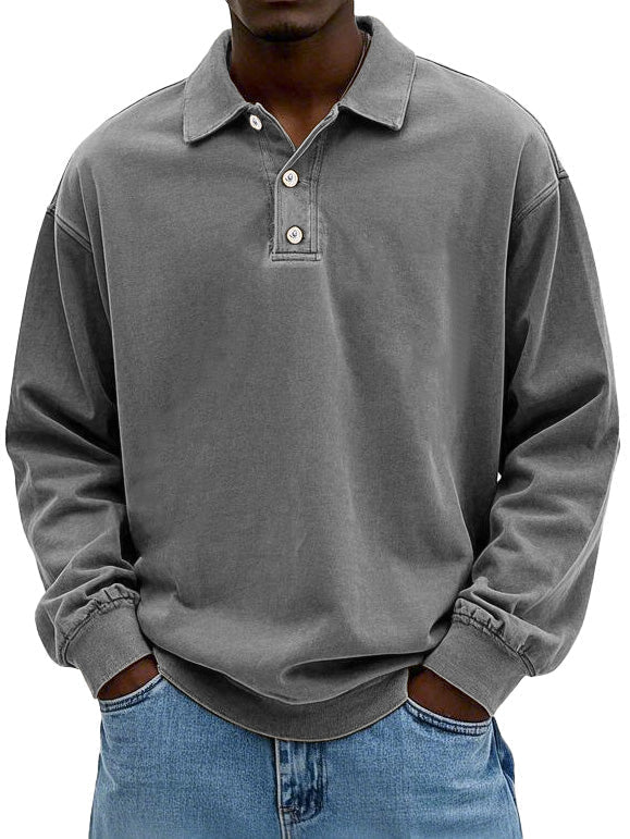 Classic Long-Sleeve Polo Shirt