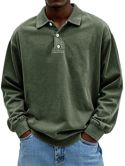 Classic Long-Sleeve Polo Shirt