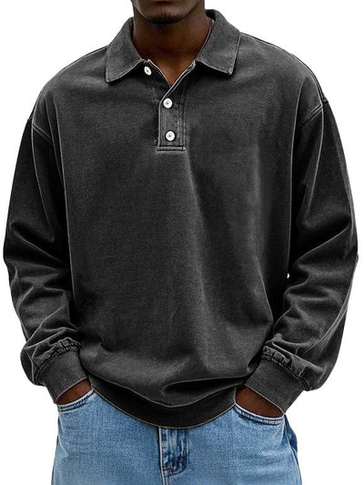 Classic Long-Sleeve Polo Shirt