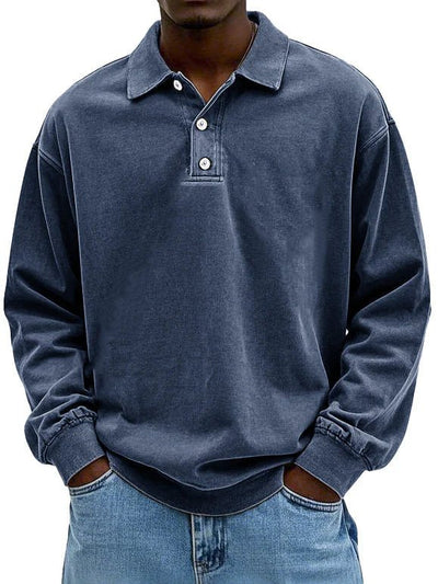 Classic Long-Sleeve Polo Shirt