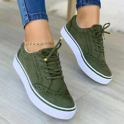Stylish Lace-Up Platform Sneakers