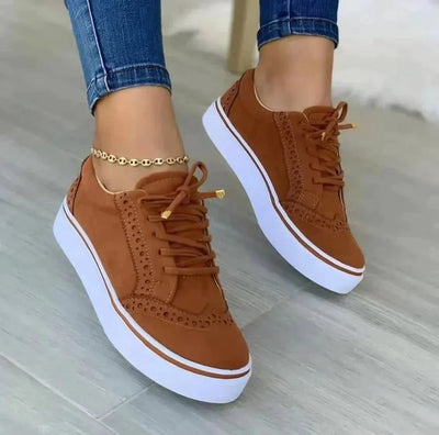 Stylish Lace-Up Platform Sneakers