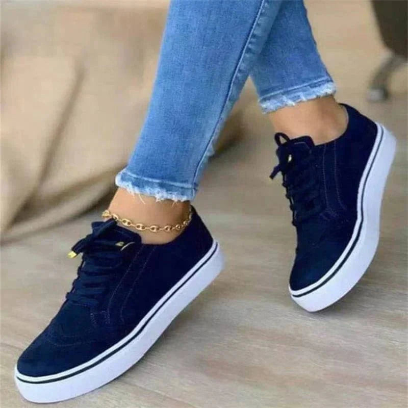 Stylish Lace-Up Platform Sneakers