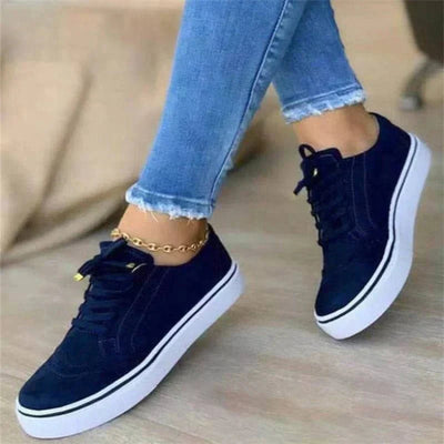 Stylish Lace-Up Platform Sneakers