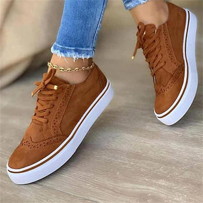 Stylish Lace-Up Platform Sneakers