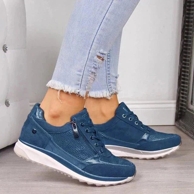 Modern Lace-Up Platform Sneakers
