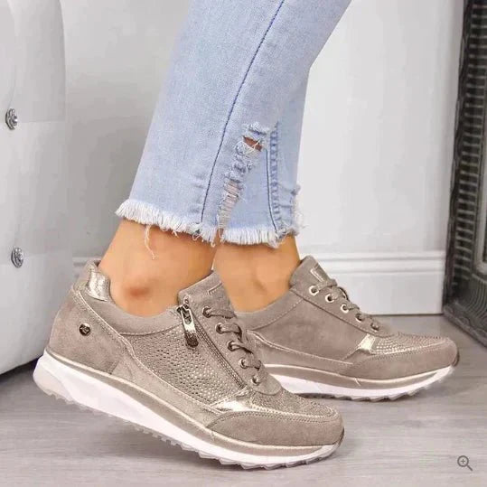 Modern Lace-Up Platform Sneakers