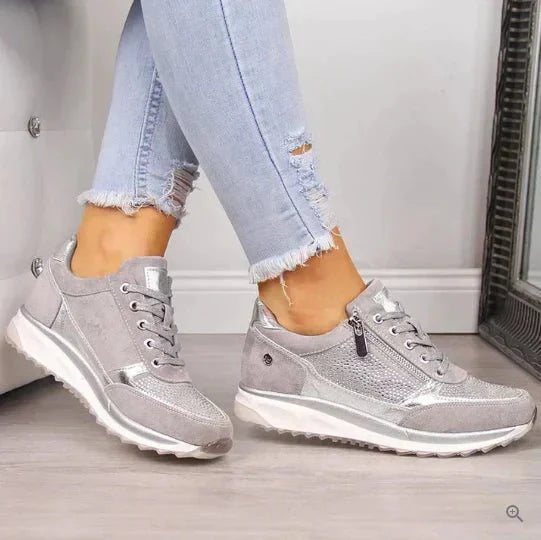Modern Lace-Up Platform Sneakers