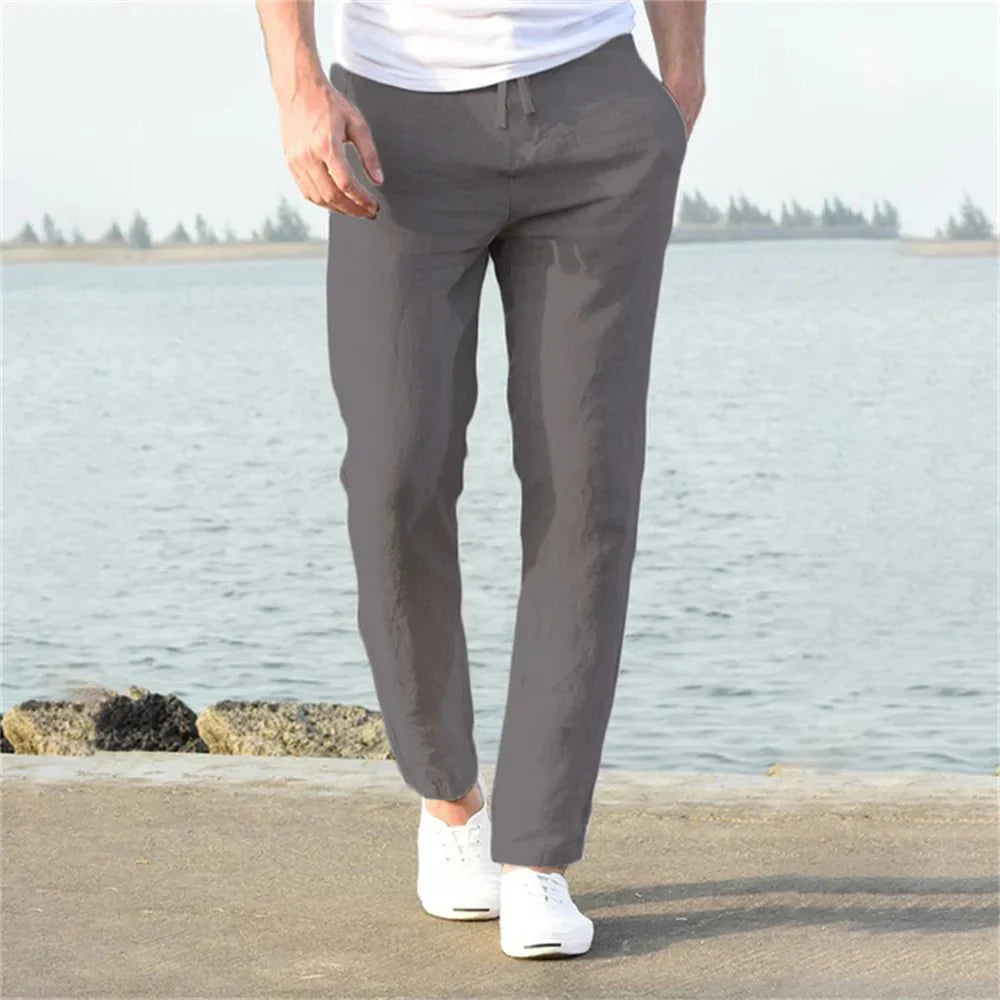 Casual Drawstring Straight Pants
