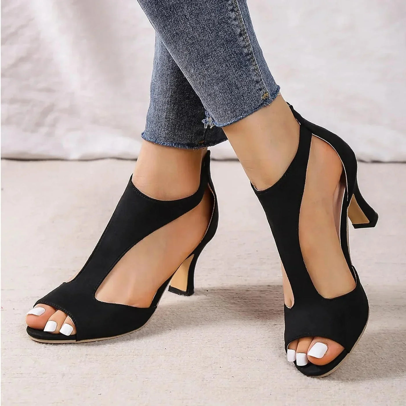 Elegant Open-Toe High Heel Sandals