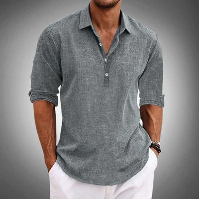 Casual Button-Up Long Sleeve Shirt