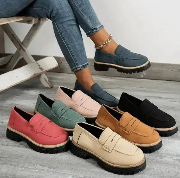 Chunky Sole Slip-On Loafers