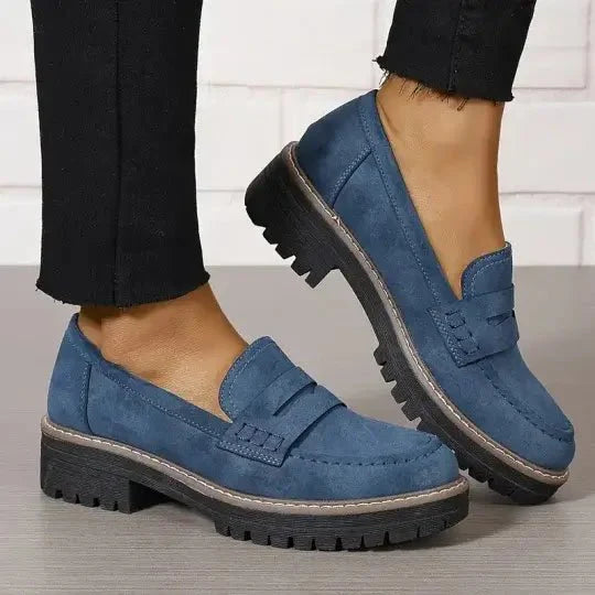 Chunky Sole Slip-On Loafers