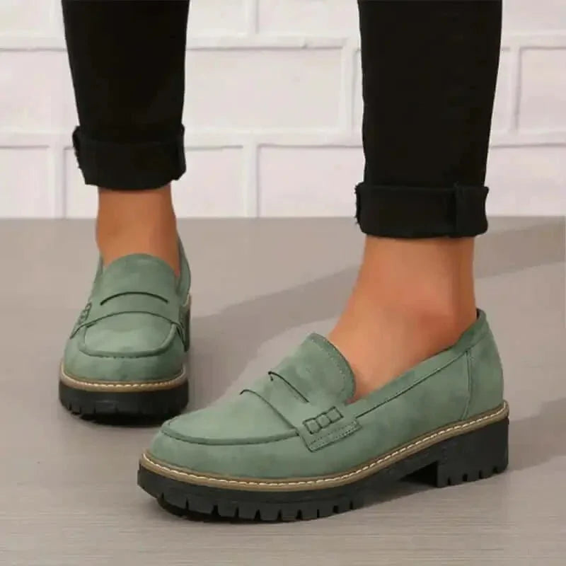 Chunky Sole Slip-On Loafers
