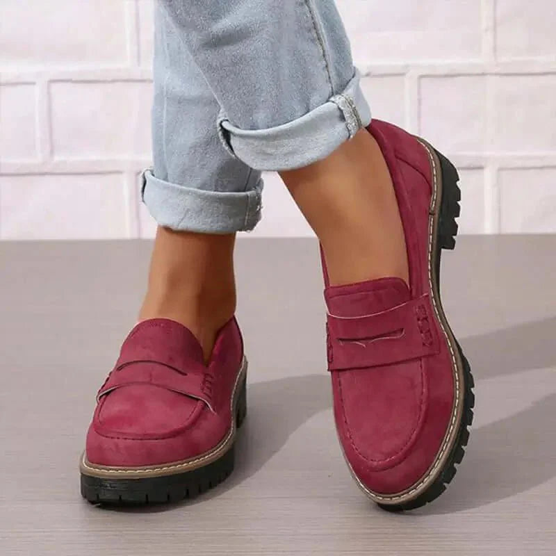 Chunky Sole Slip-On Loafers