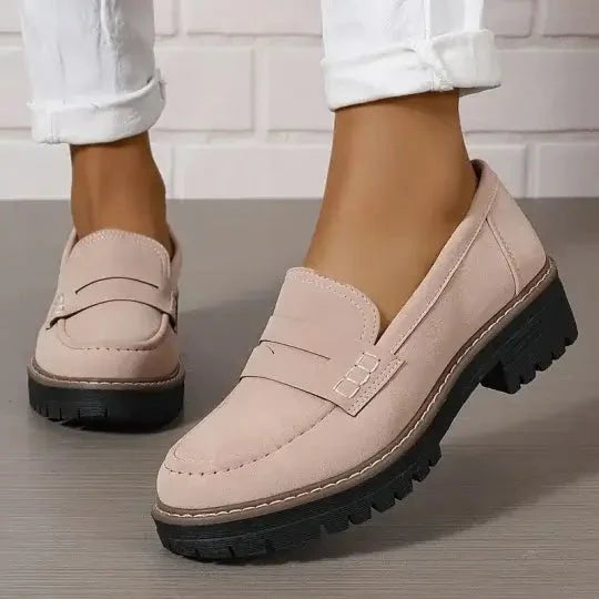 Chunky Sole Slip-On Loafers