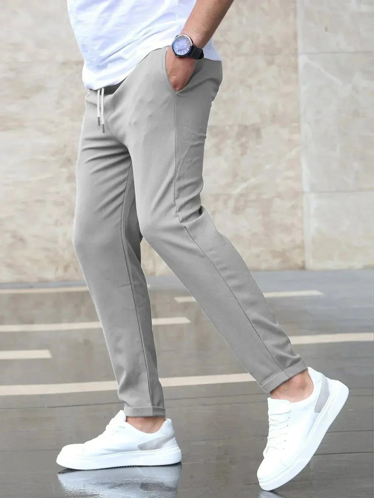 Slim Fit Drawstring Jogger Pants