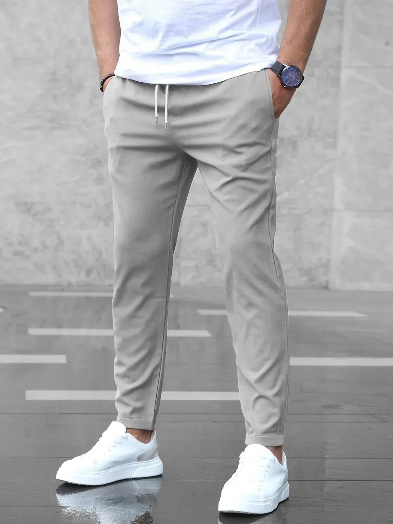 Slim Fit Drawstring Jogger Pants